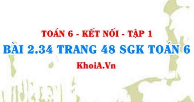 Bài 2.34 trang 48 SGK Toán 6 tập 1 Kết nối tri thức